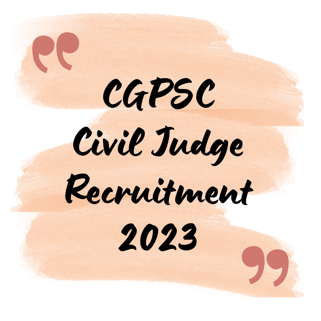 CGPSC Civil Judge Recruitment 2023